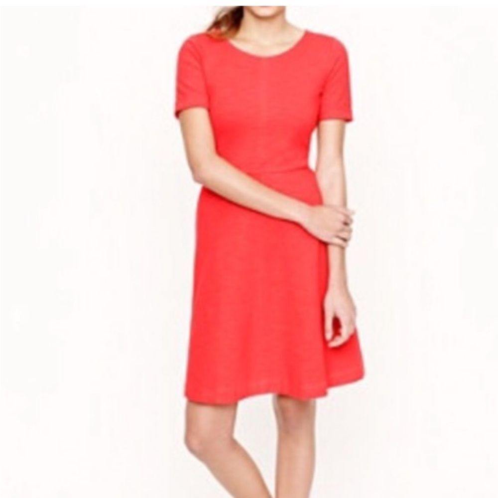 J. Crew 410 Ponte Swing Dress in Dark Papaya 10
